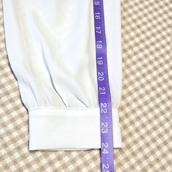 Adrianna Papell Striped Button Front Long Sleeve Preppy Knit Sweater Vest Blouse - Picture 10 of 15